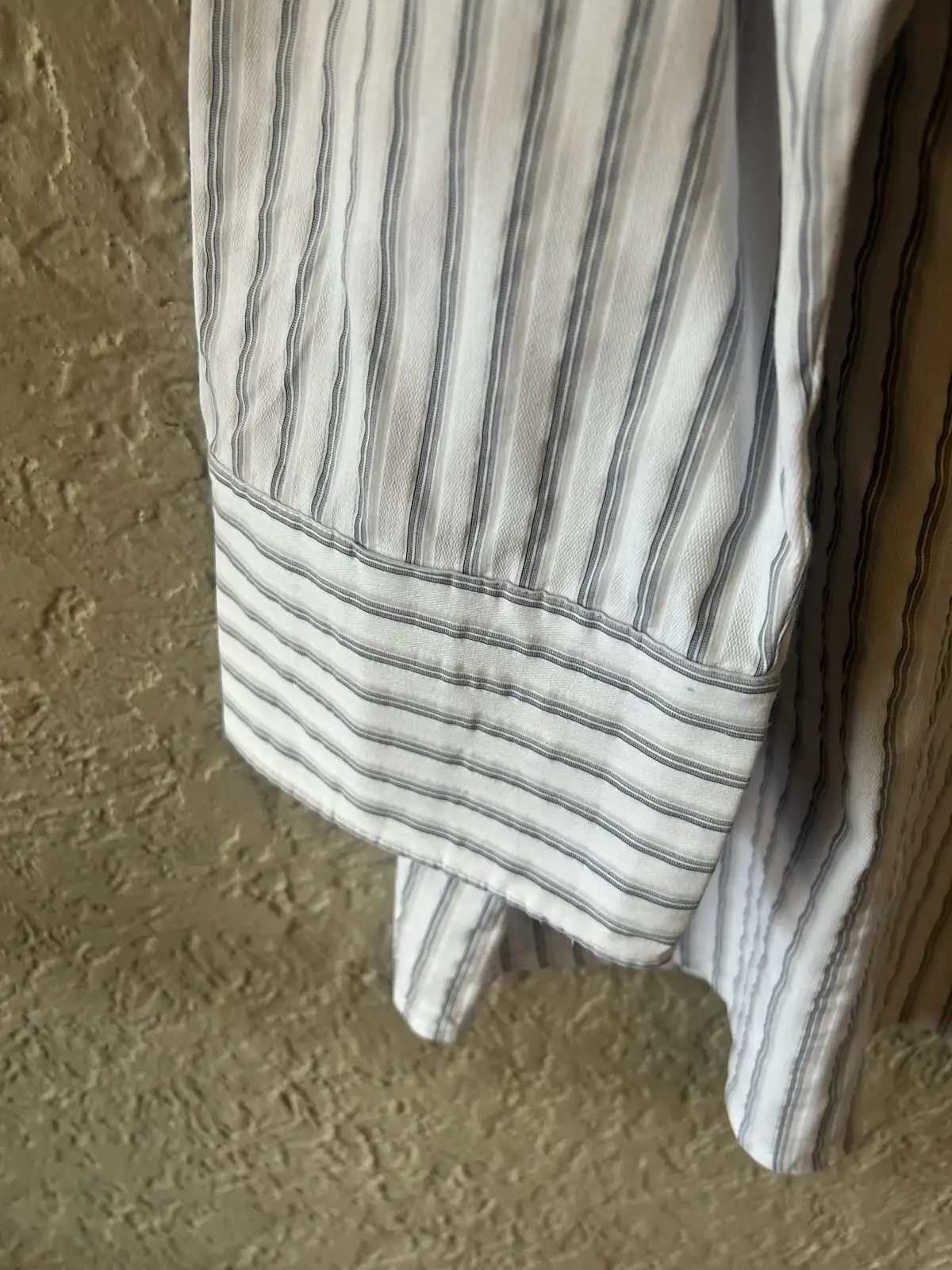 Now white/blue striped collared shirt – photo 2