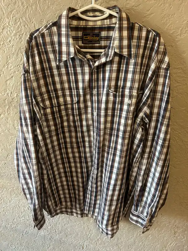 Men’s Bisley plaid long sleeve shirt