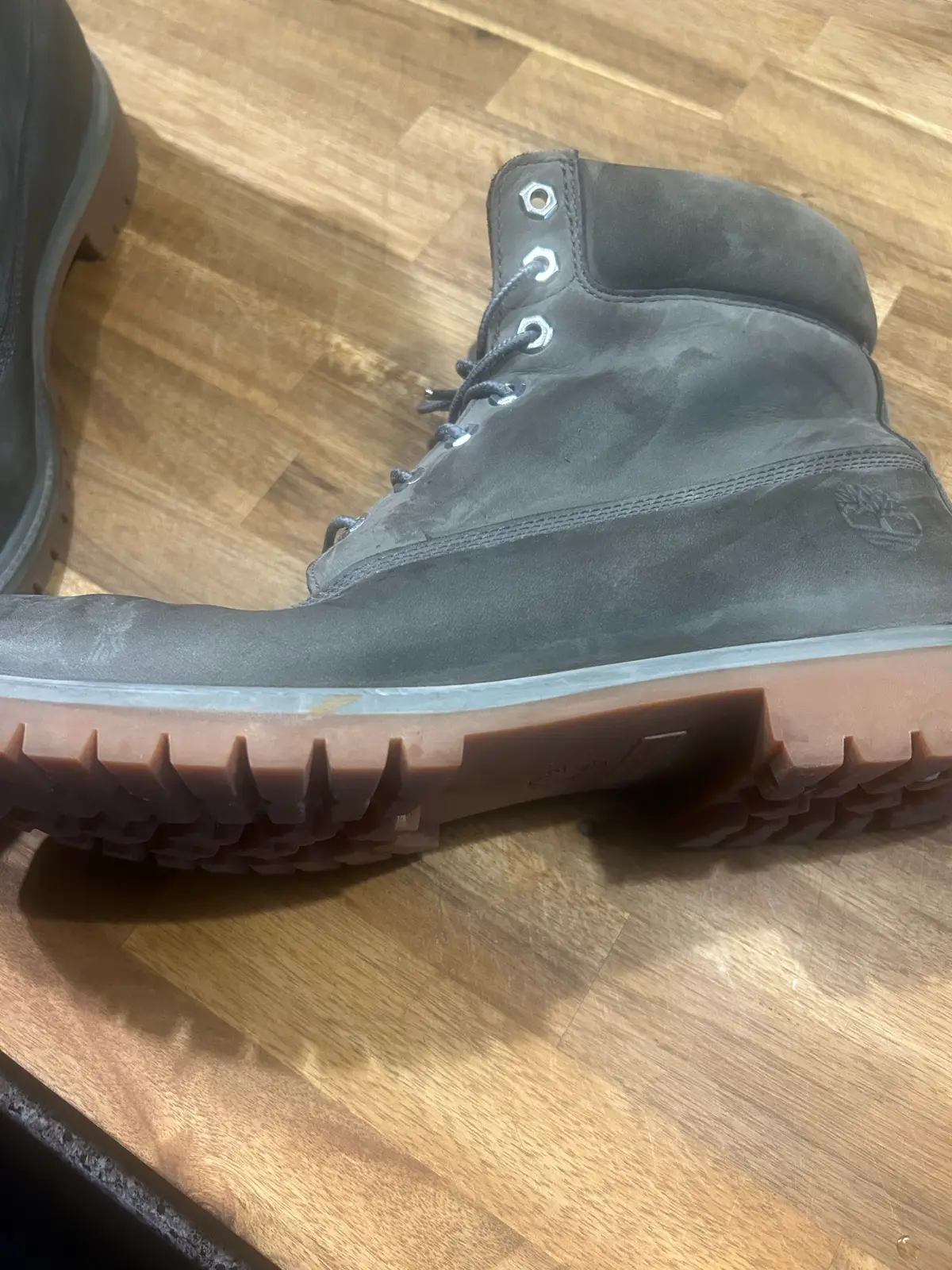 Men’s timberland grey leather boots – photo 2