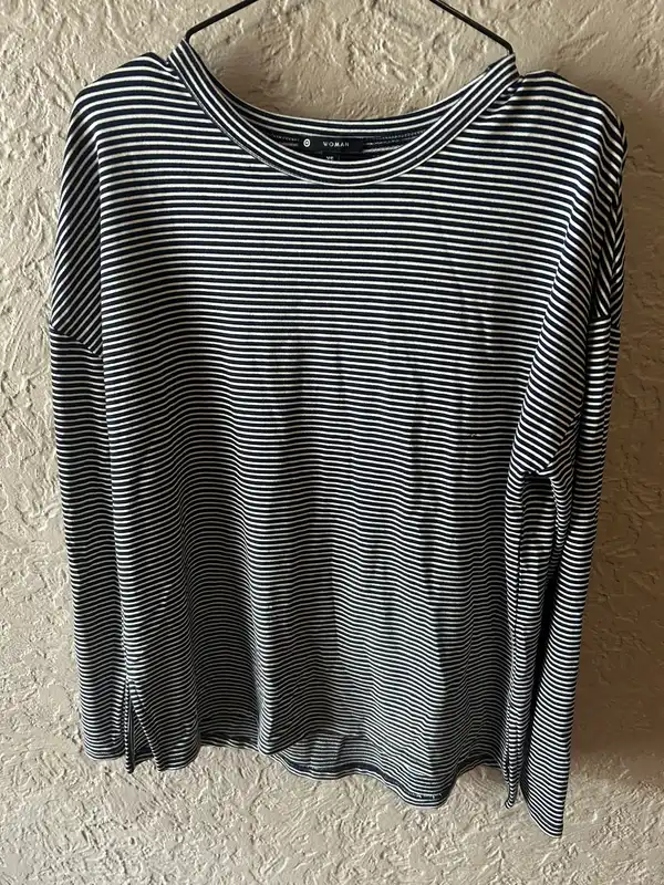 Target navy/white striped long sleeve T-shirt