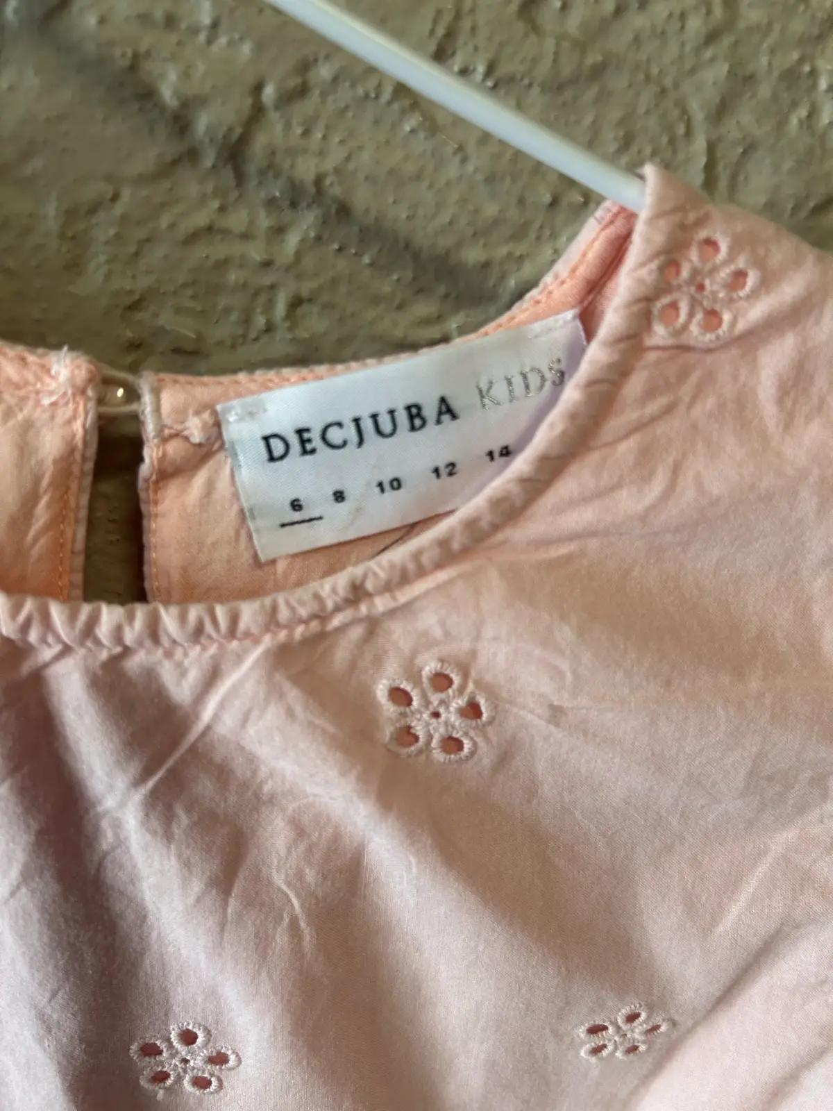 Girls Dejuba pink eyelet dress – photo 2
