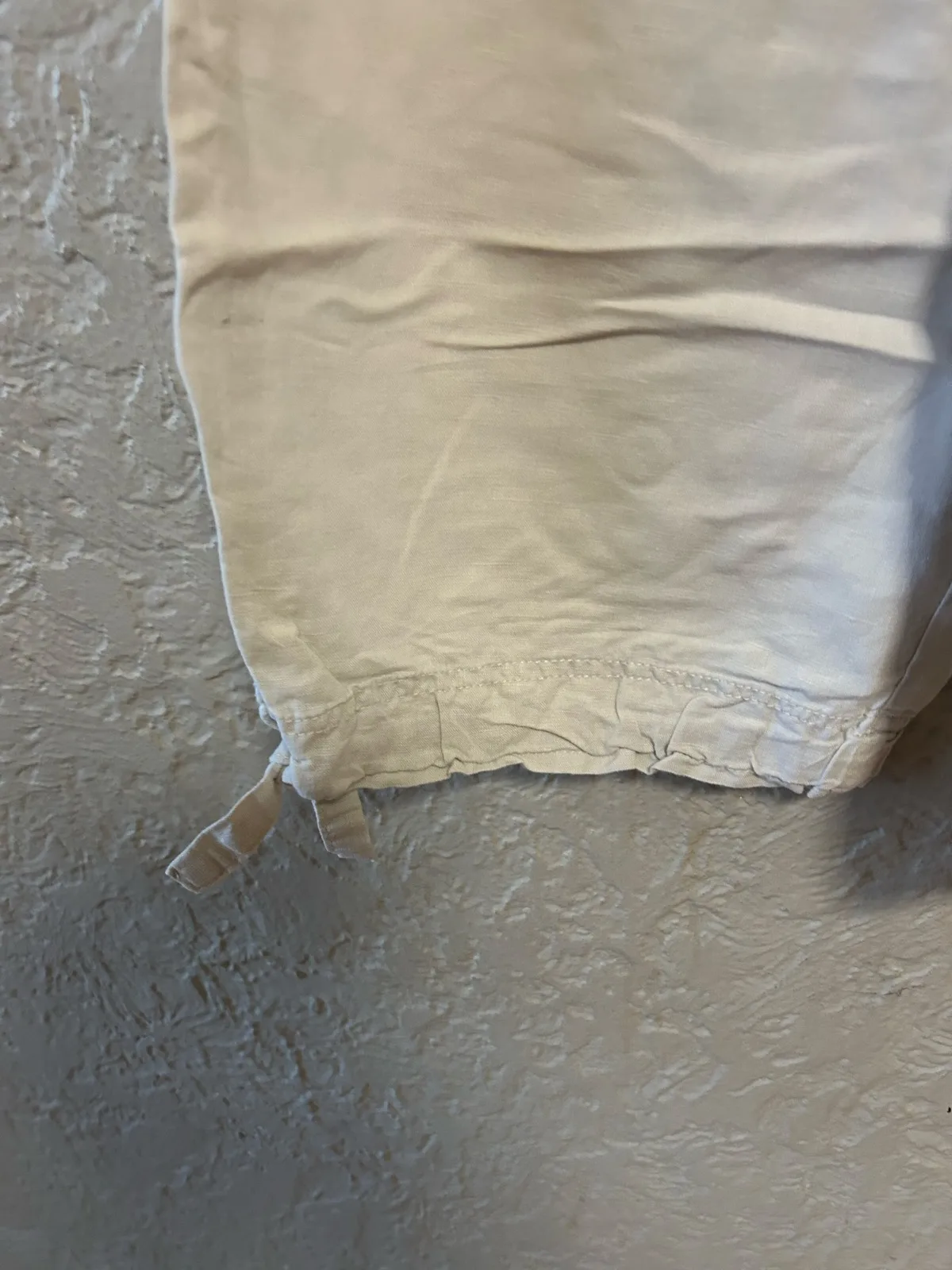 Cream target capri pants with ankle ties – photo 2
