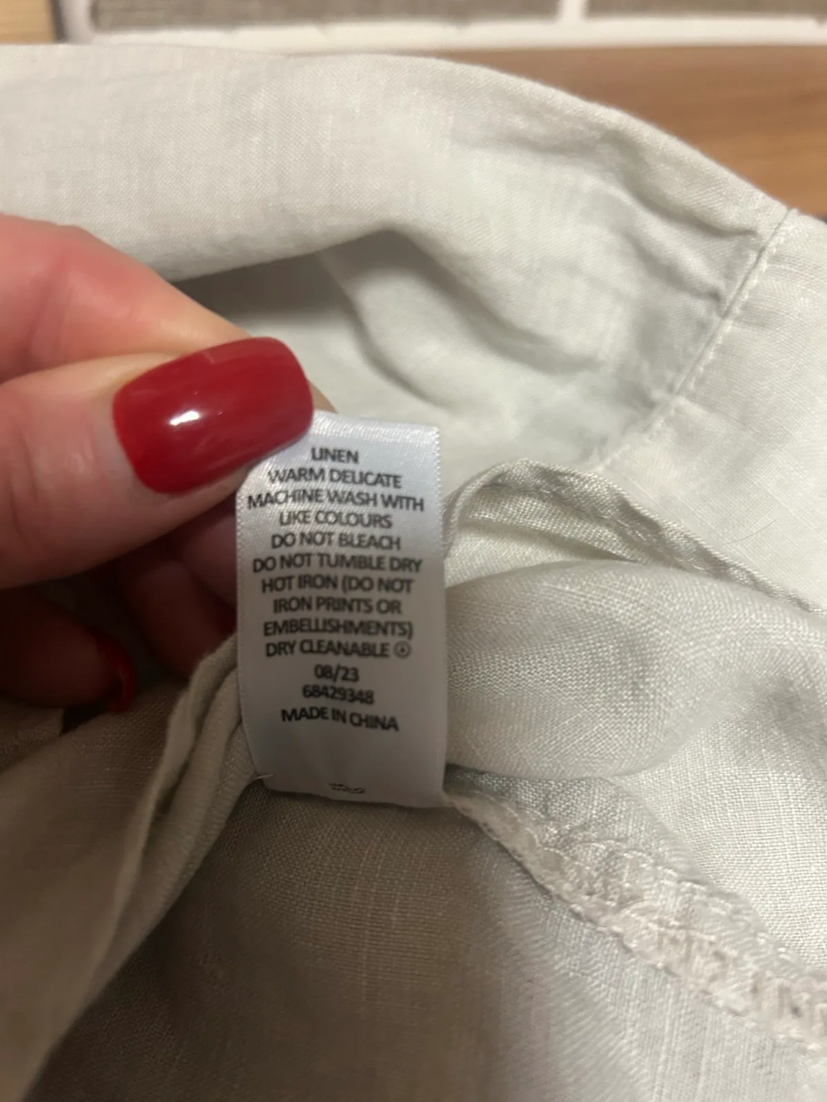 Target cream/beige  linen button up shirts – photo 4