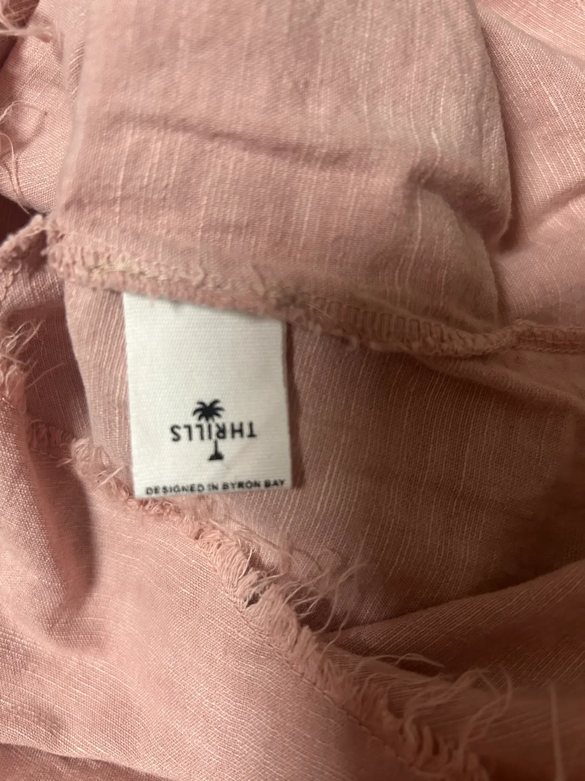 Thrills pink linen short playsuit – photo 6