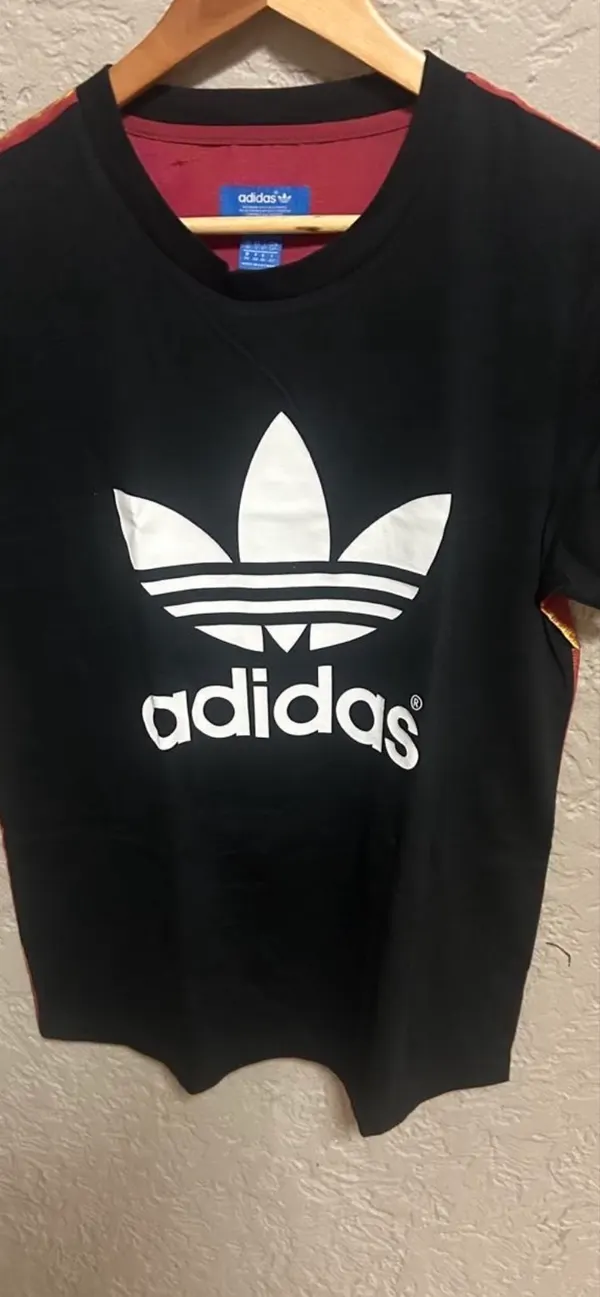 Adidas original black trefoil tee