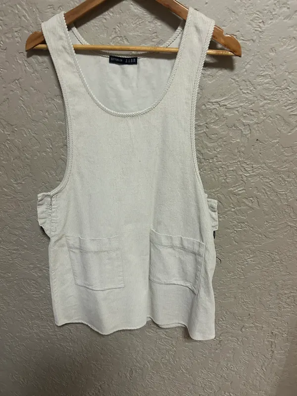 Cotton on cream ribbed pinafore
