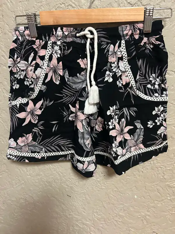 Rhythm black floral shorts