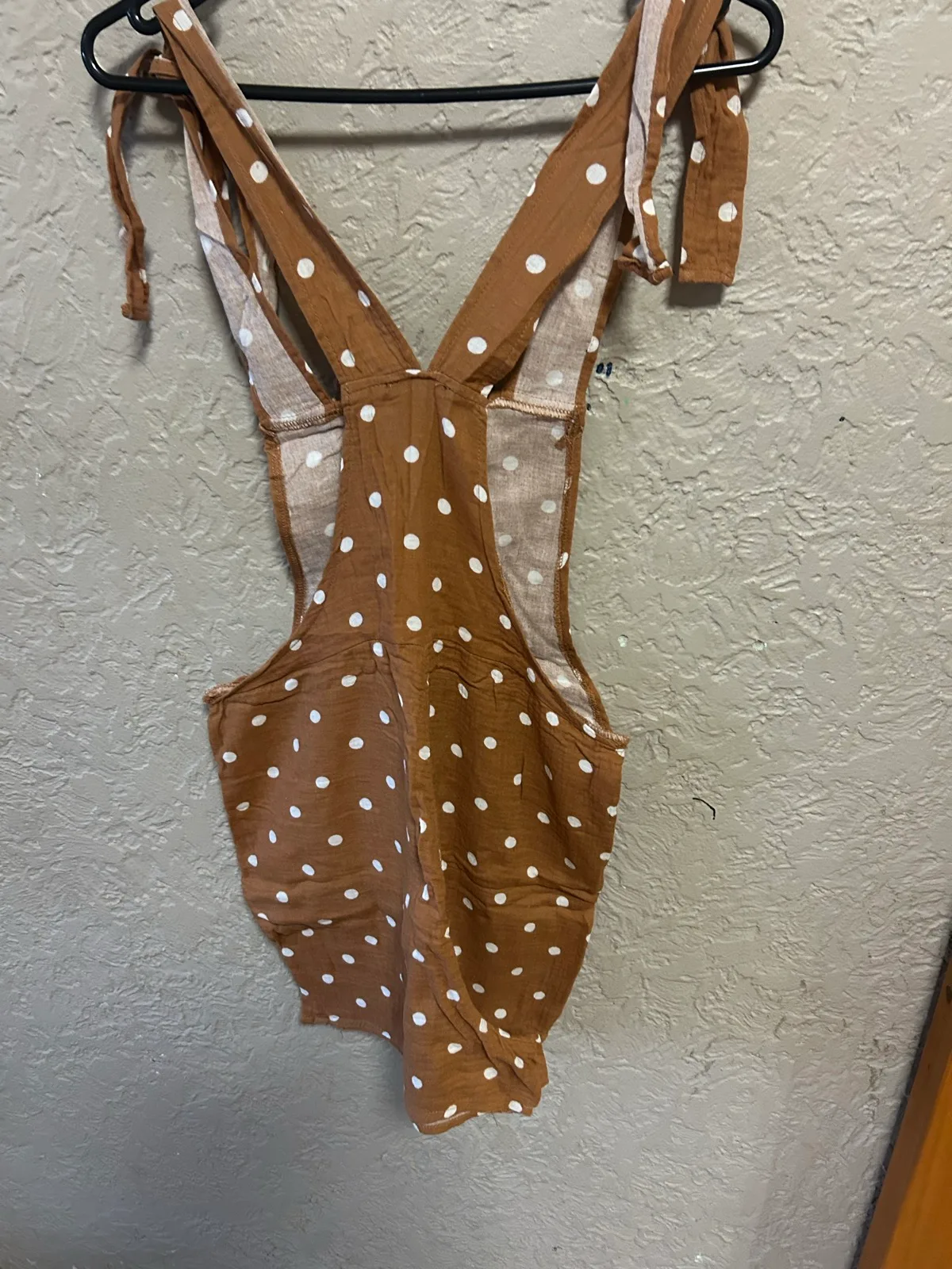 Cotton on brown/white polka dots shortall – photo 4