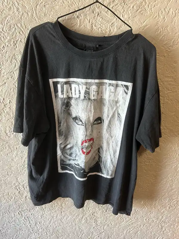 Lady Gaga black graphic tee