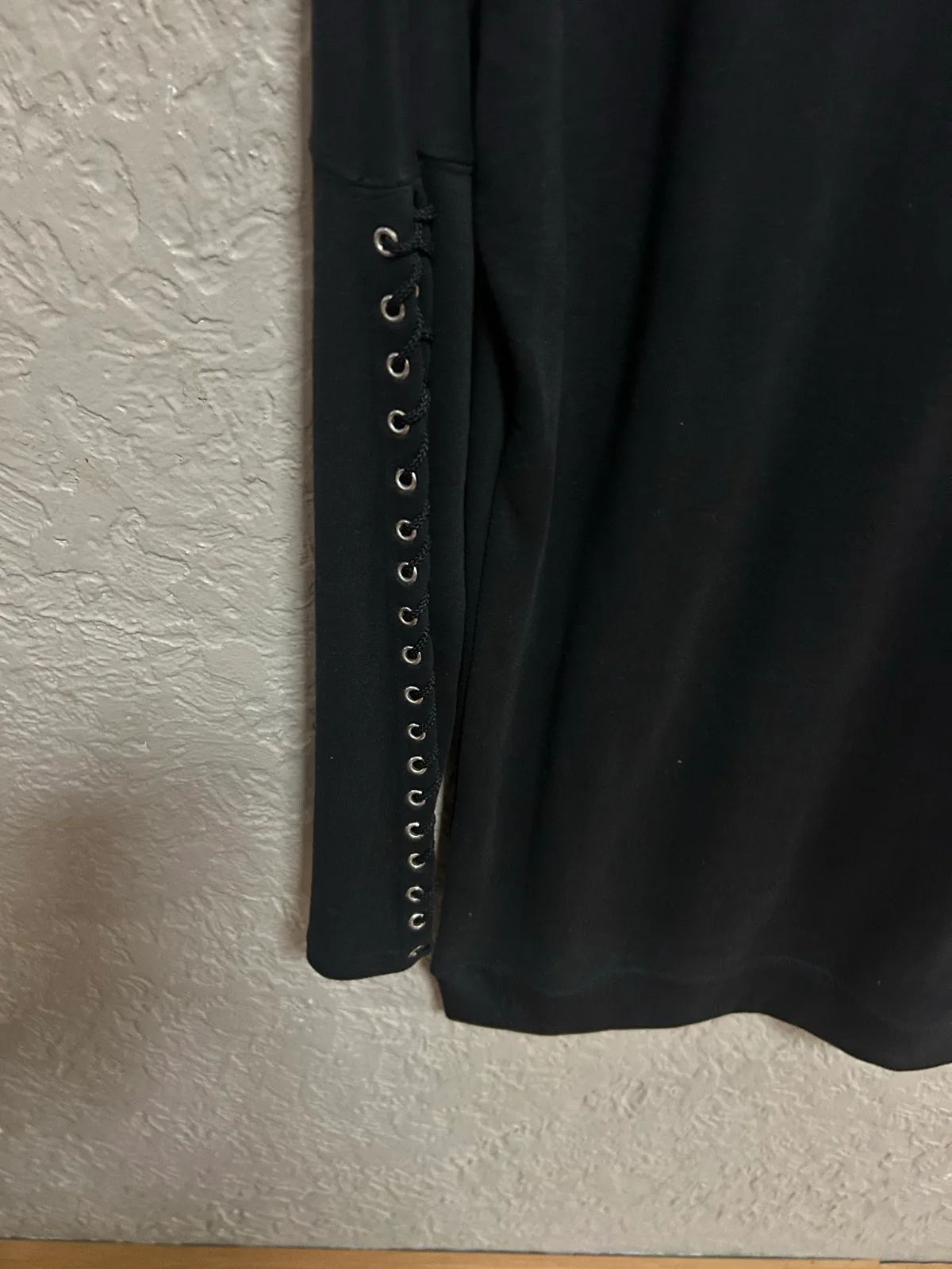 Missguided black long sleeve sweatshirt/dress — photo 4