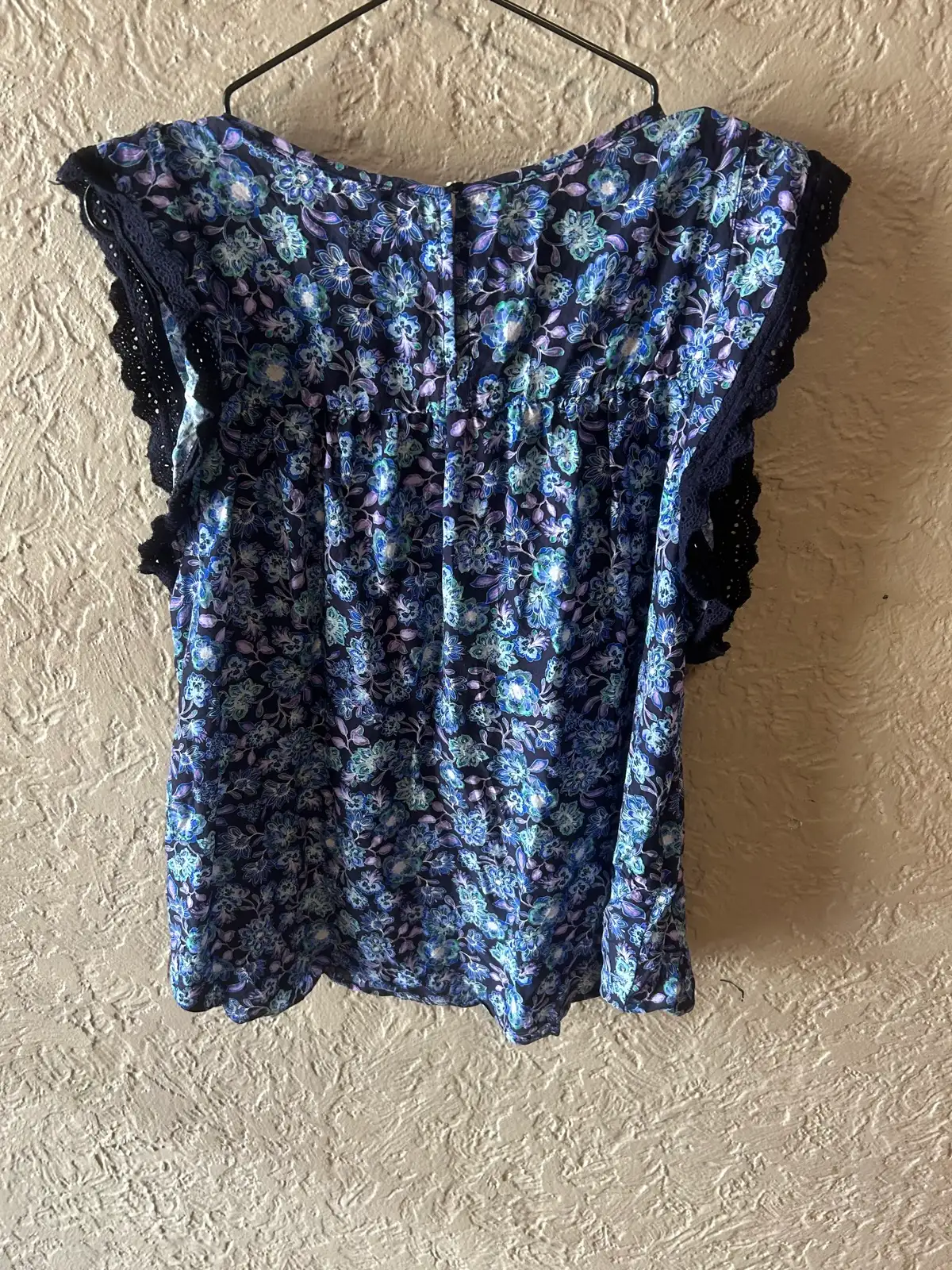 Just jeans blue floral lace trim blouse – photo 6