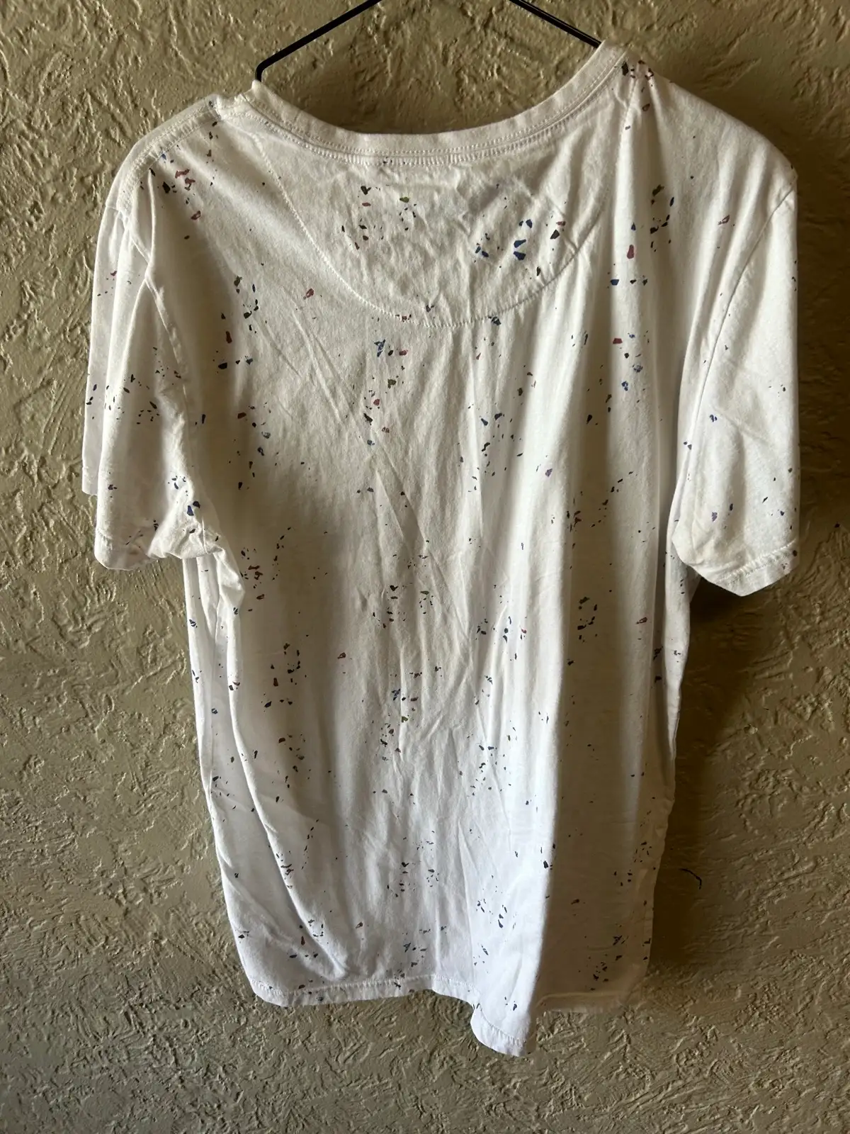 Men’s kenji white with paint splatter tee – photo 4