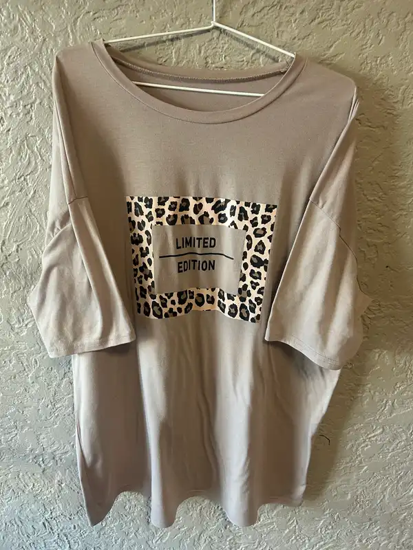 Shein beige graphic T-shirt