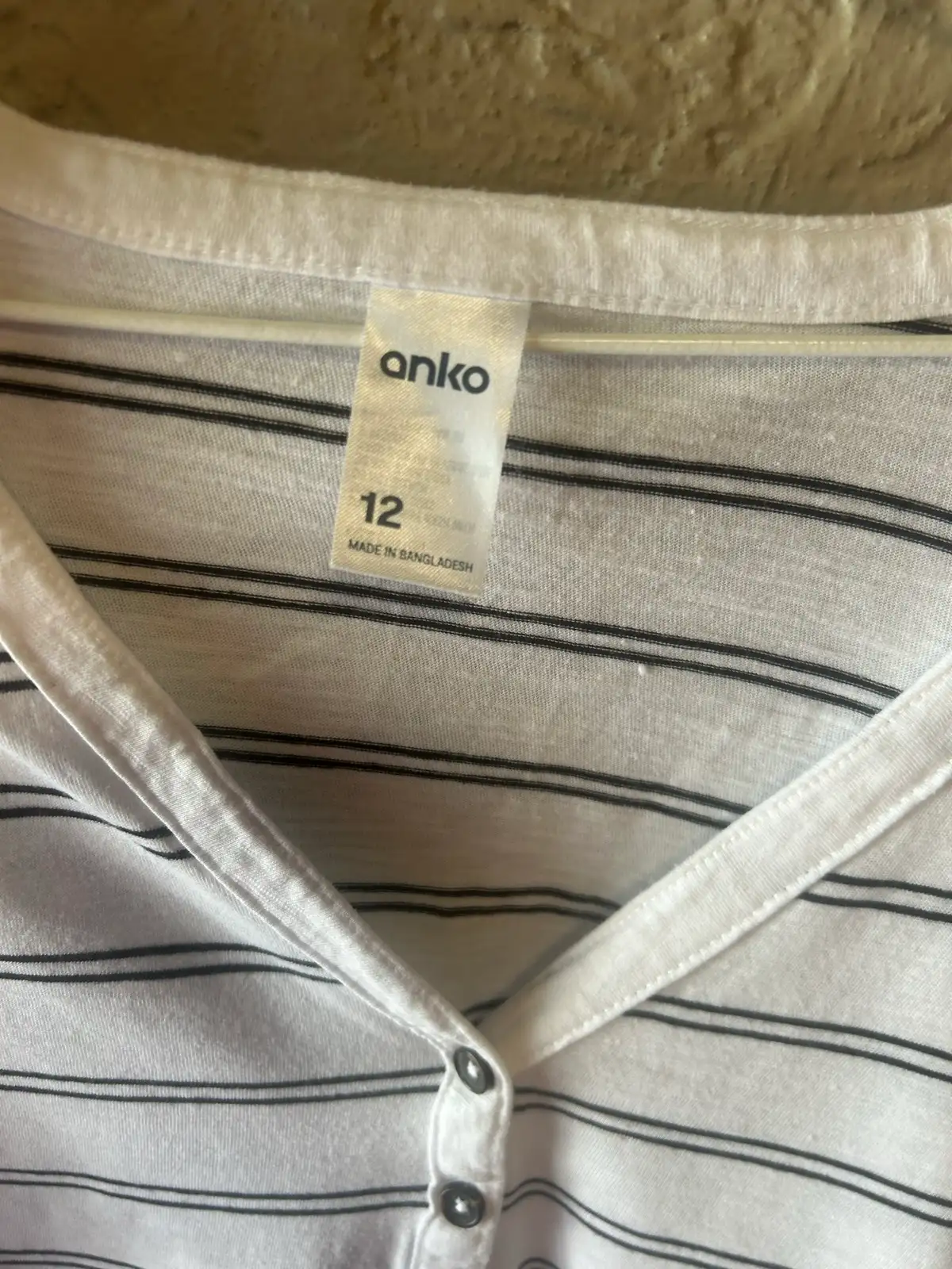 Anko white/black striped long sleeve top – photo 3