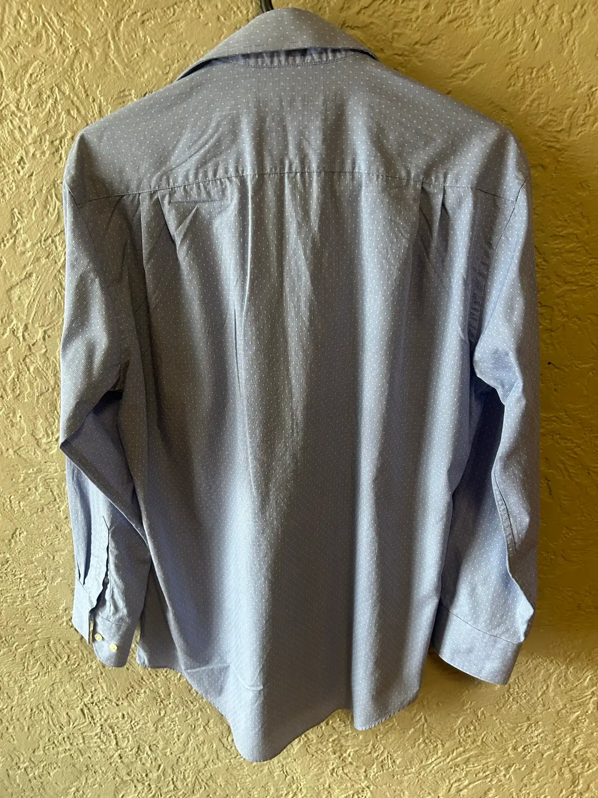 Men’s van Huesen blue/white spot shirt – photo 3