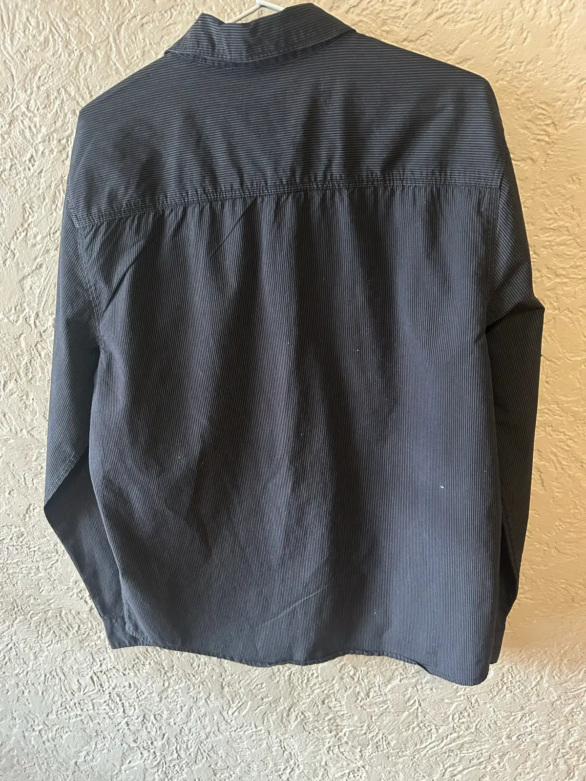 Men’s black/white striped long sleeve shirt – photo 4