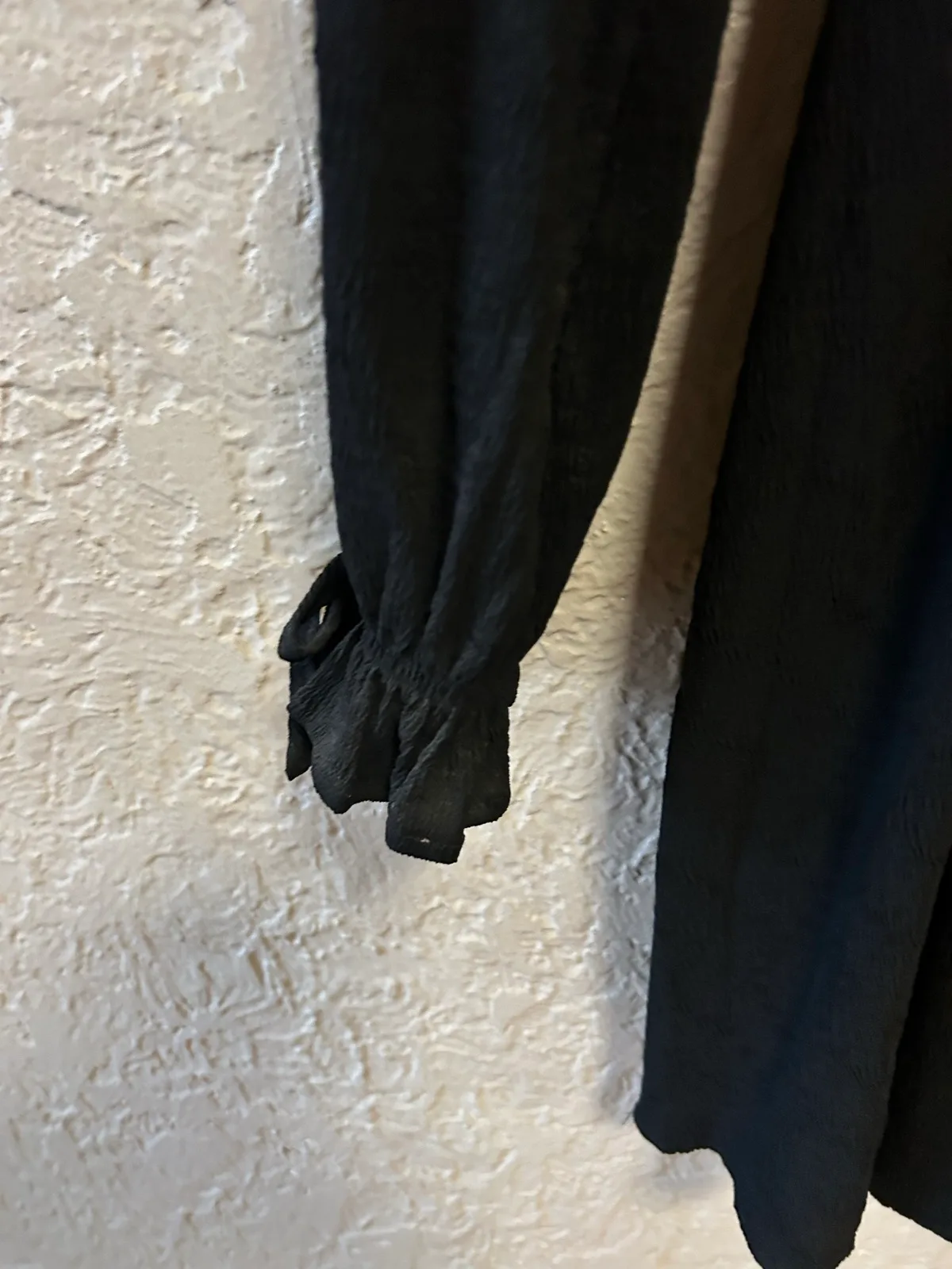 Atmos and here black smocked long sleeve dress — photo 2