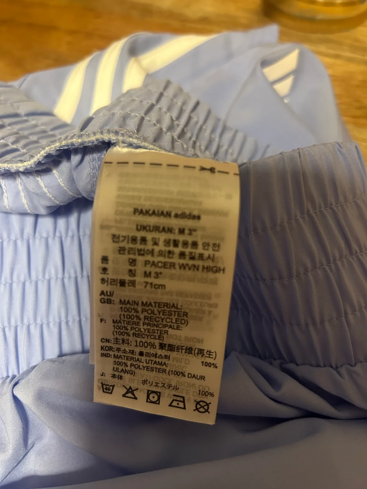 Adidas light blue training shorts – photo 7
