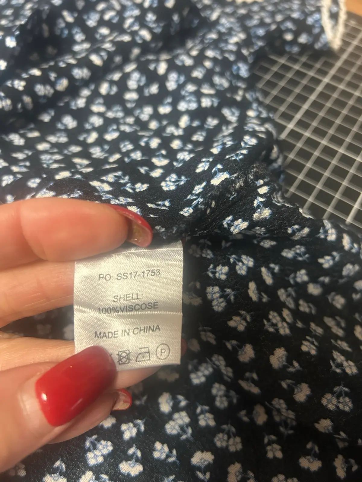 Hush navy floral blouse with lace trim – photo 4