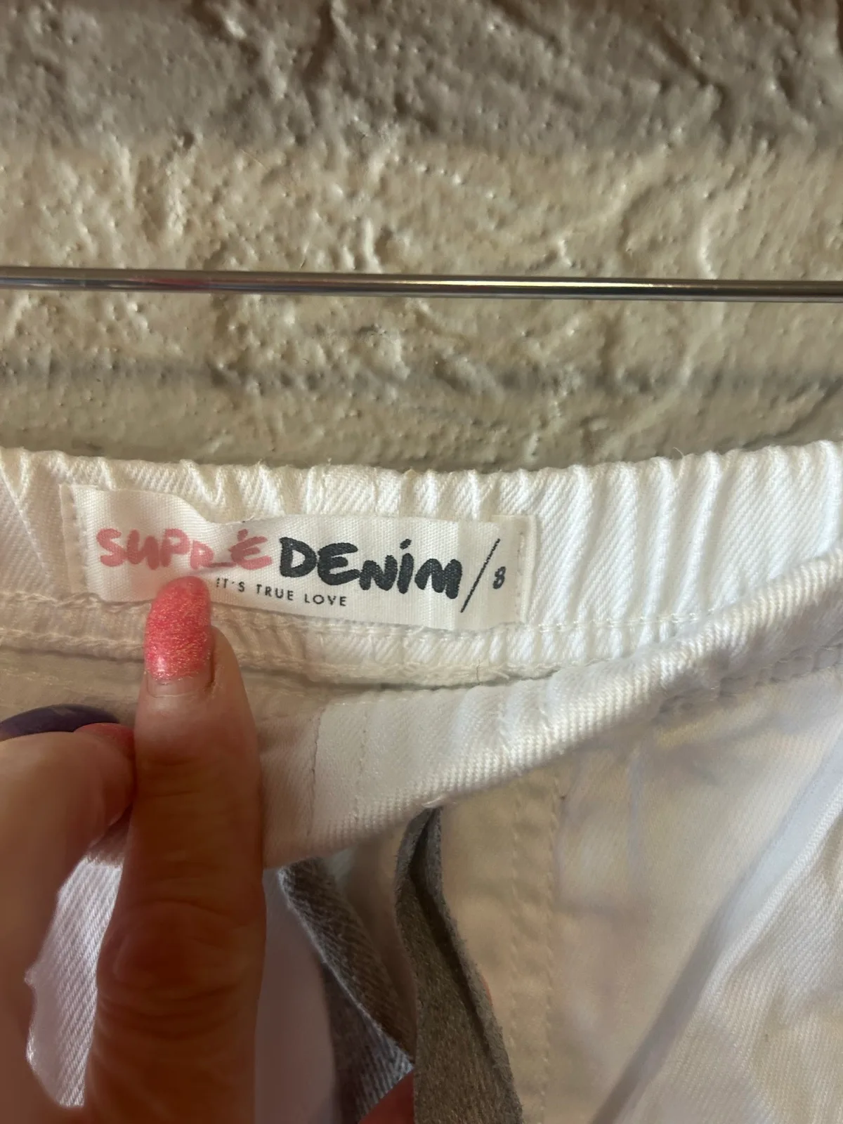 Supré white denim relaxed shorts – photo 3