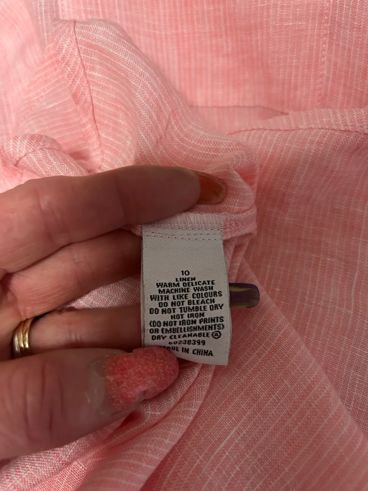 Target pink/white thin vertical stripes shirt – photo 6