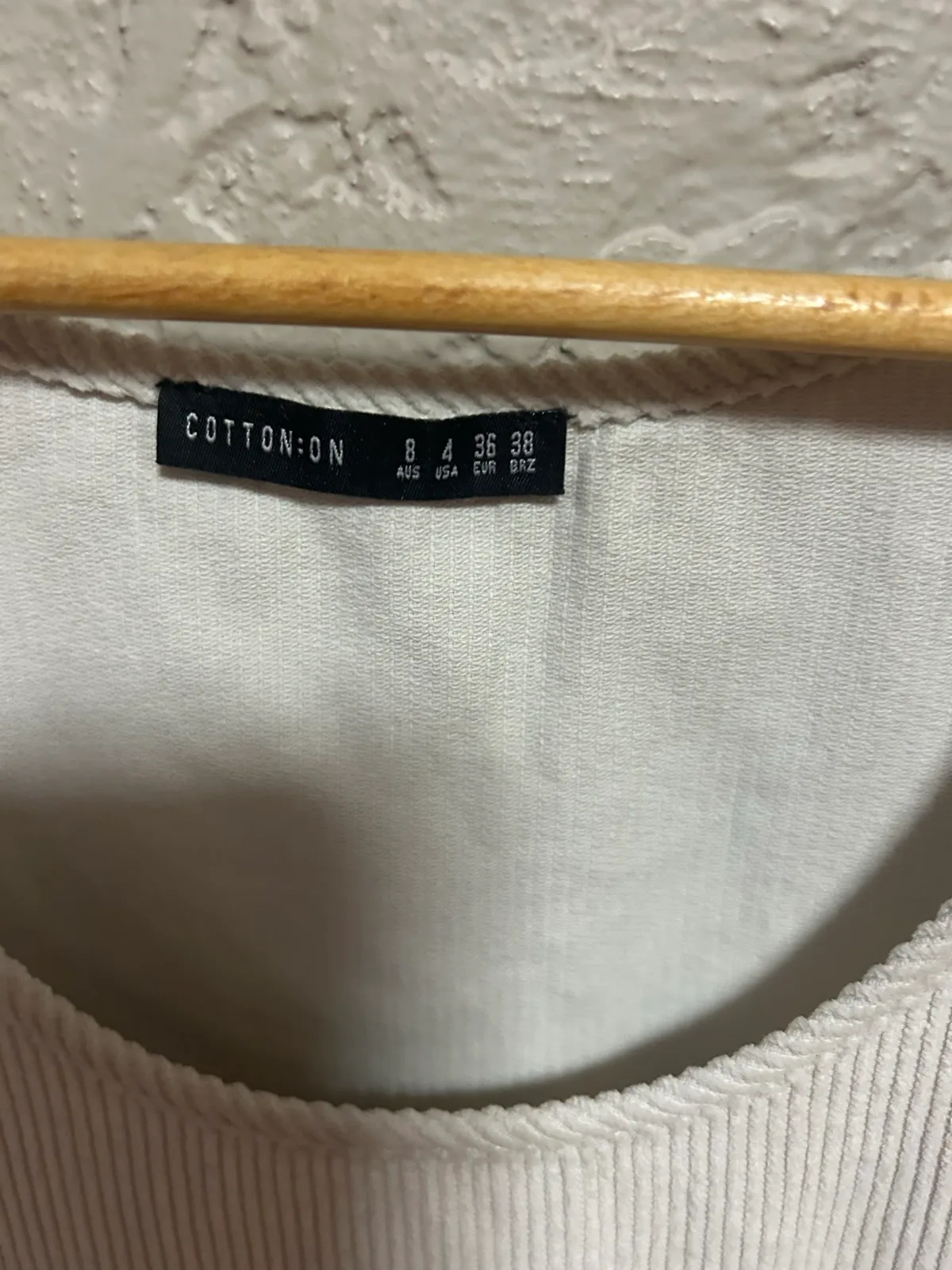 Cotton on cream ribbed pinafore — photo 2