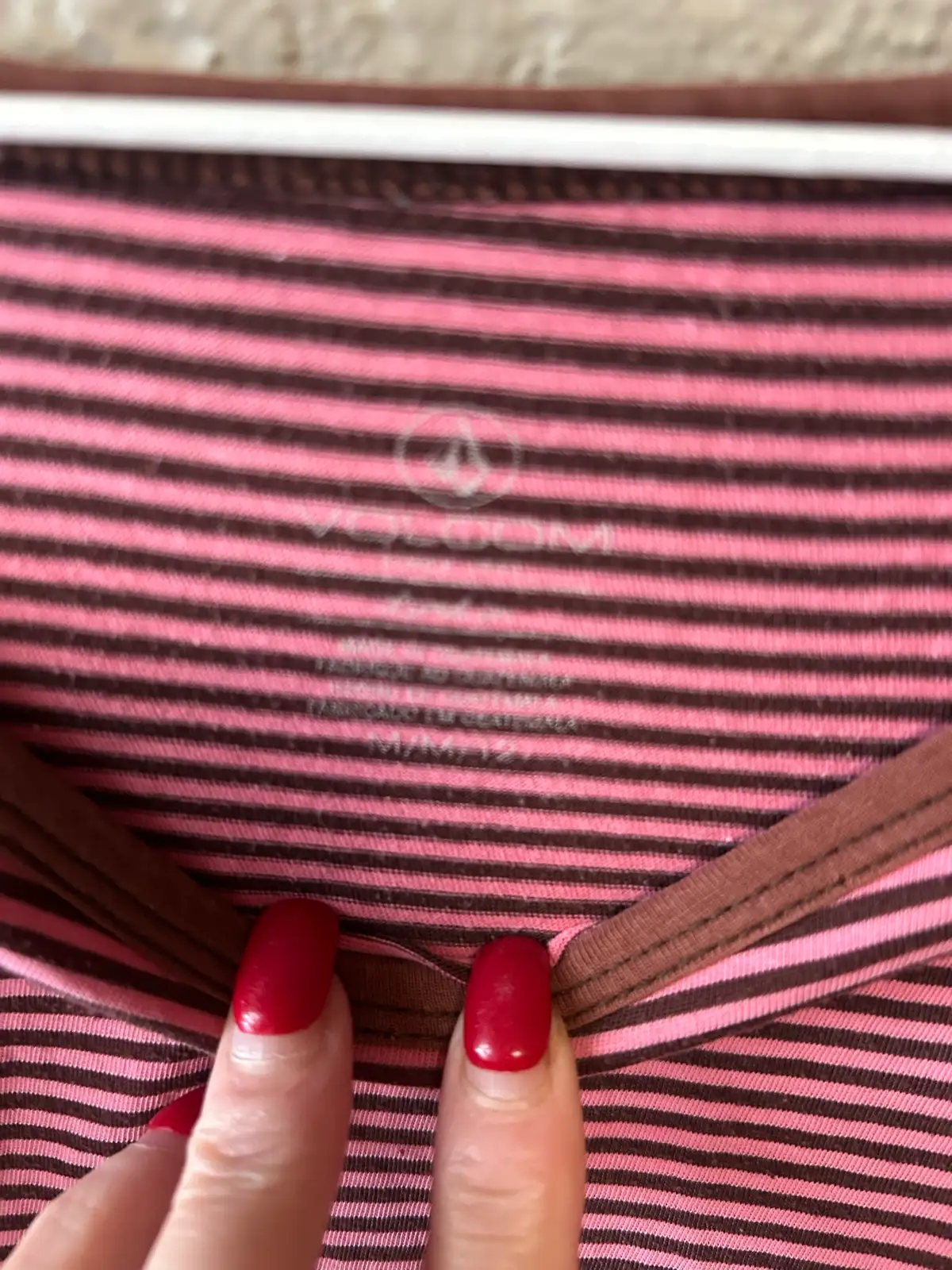 Volcom pink/brown striped top – photo 2