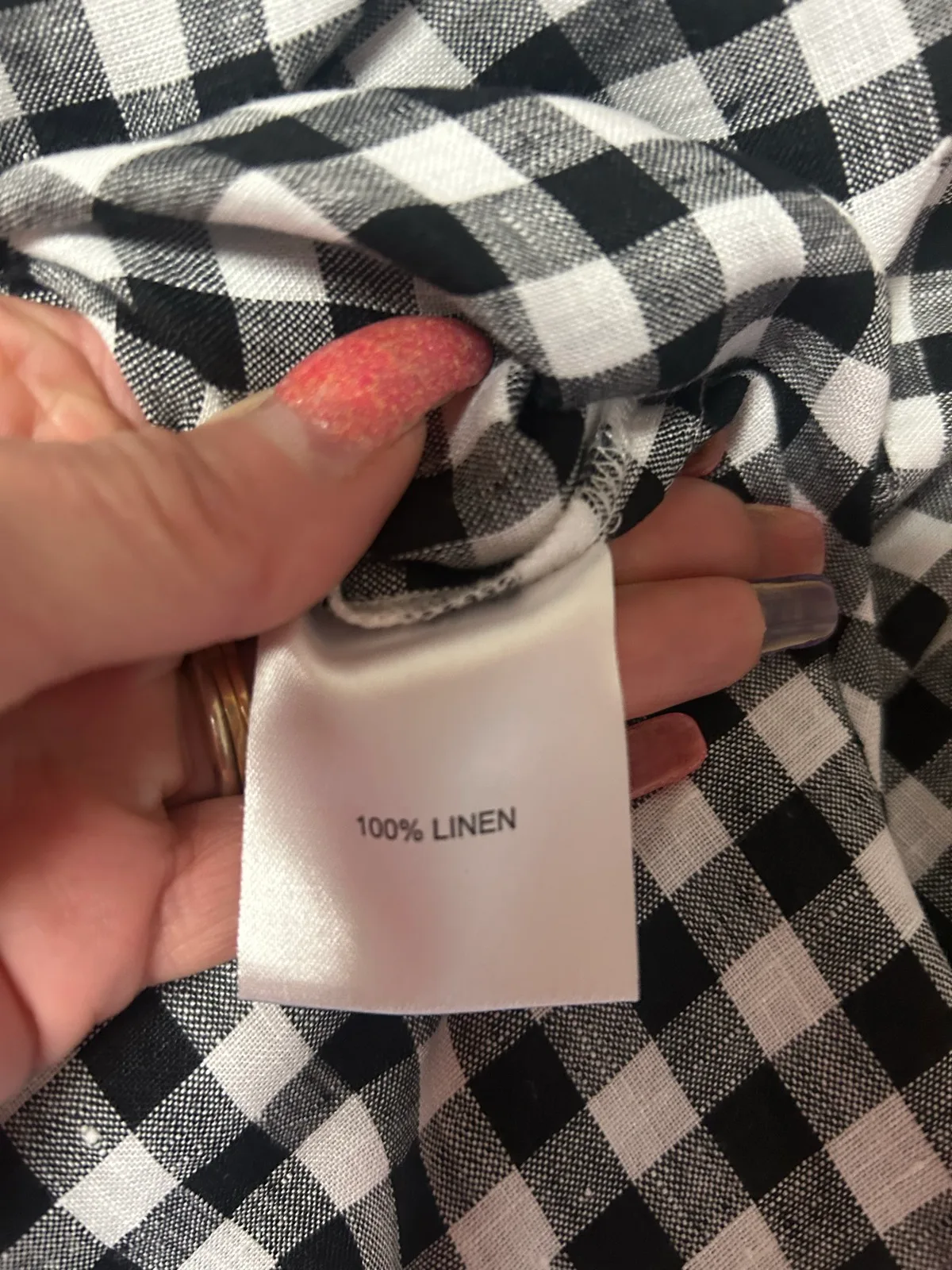 Ping pong black/white gingham tunic top – photo 5