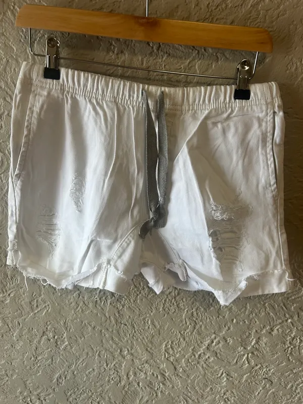 Supré white denim relaxed shorts