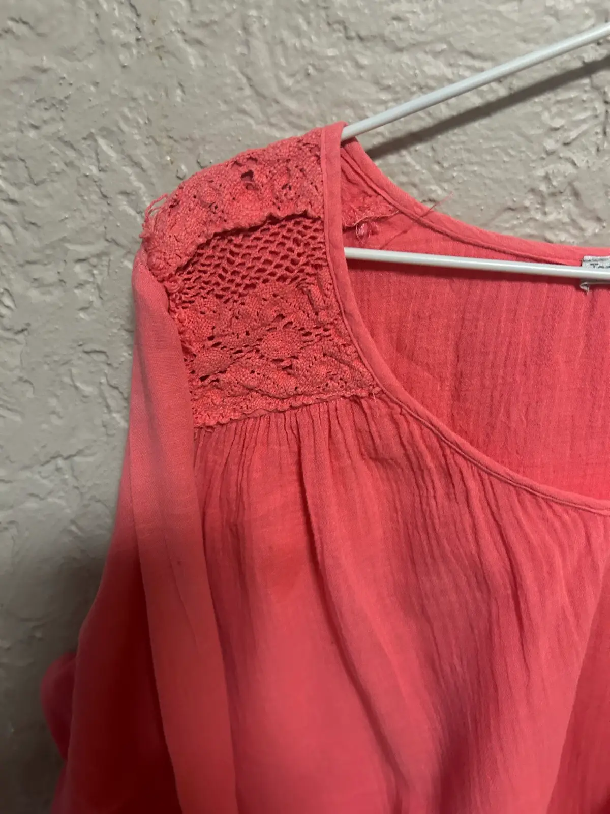 Target coral lace panel blouse – photo 2