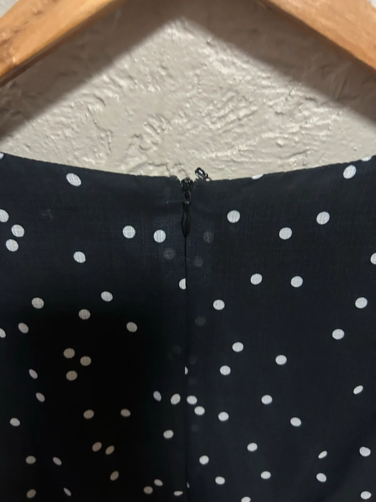 Calli black with white polka dot dress — photo 4