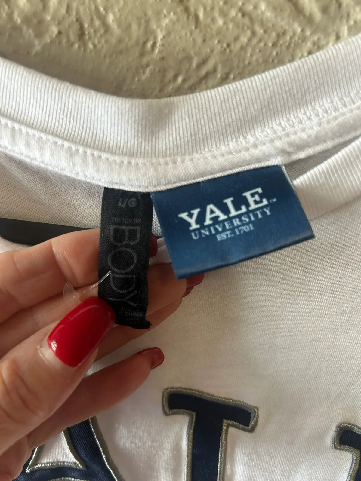 Cotton on white Yale cropped tee – photo 3