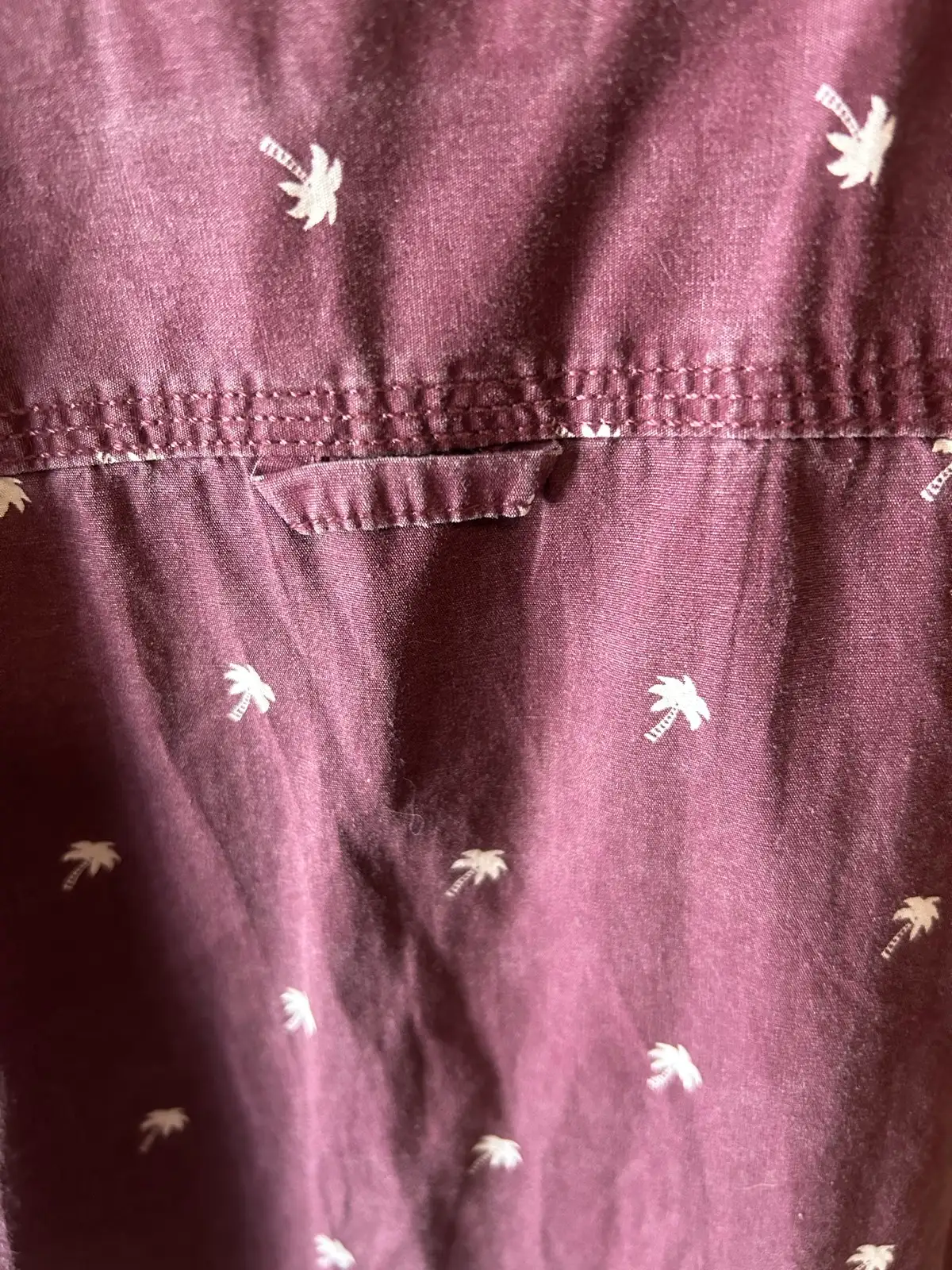 Men’s Emerson burgundy palm tree print shirt – photo 5