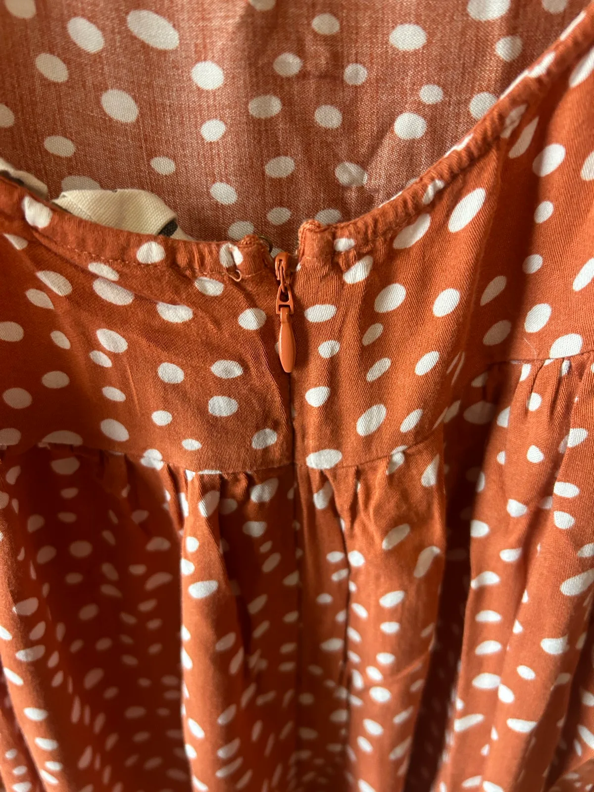 Ghanda rust/white polka dot playsuit – photo 4