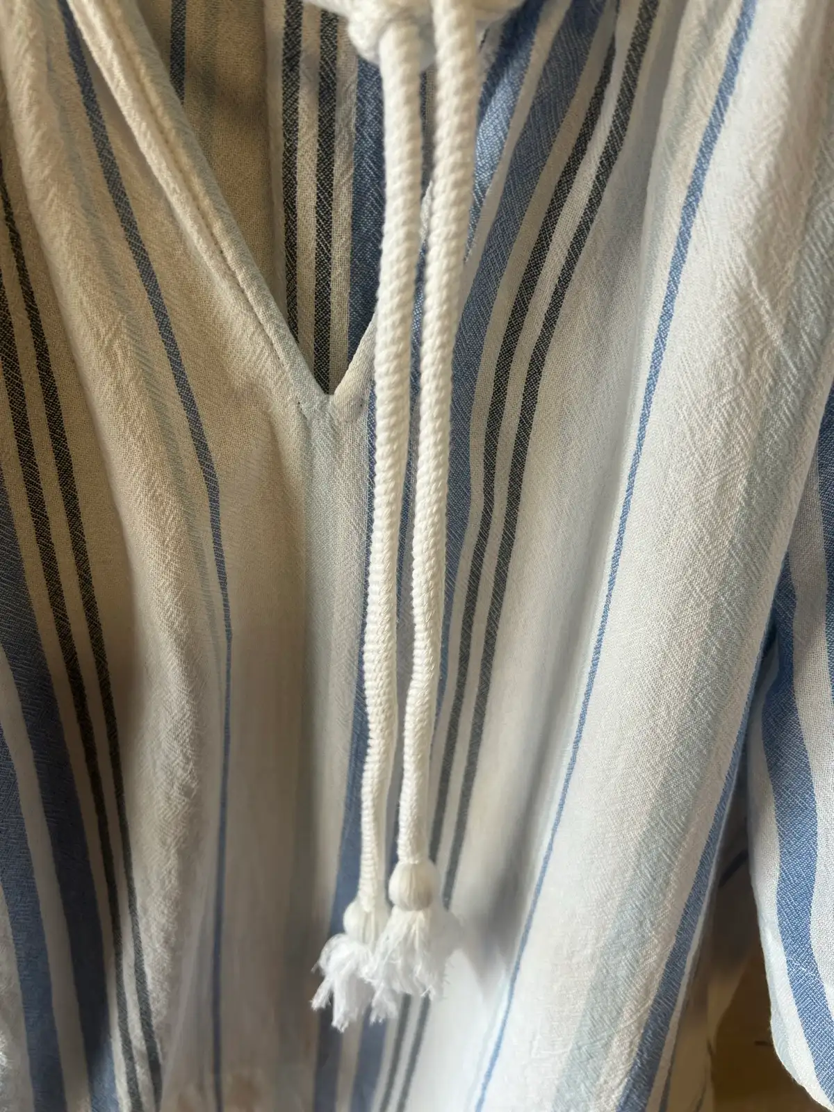 Target blue/white striped peasant blouse – photo 3