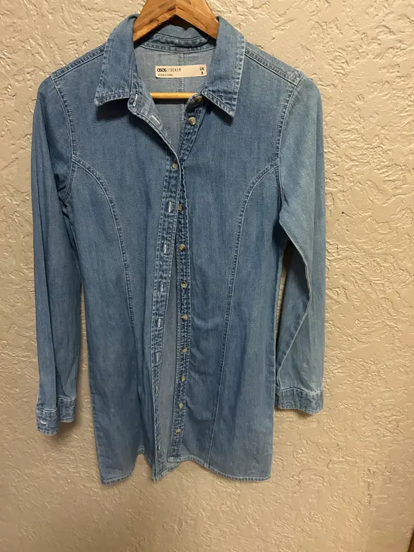 ASOS blue denim shirt dress