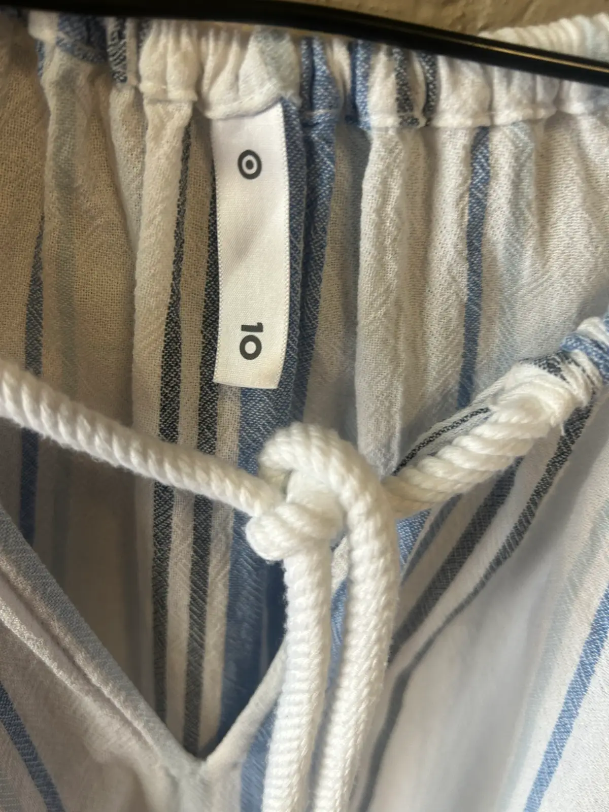 Target blue/white striped peasant blouse – photo 2