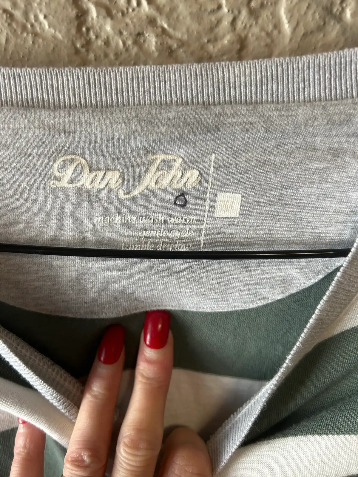 Men’s Dan John green/white striped tee – photo 4