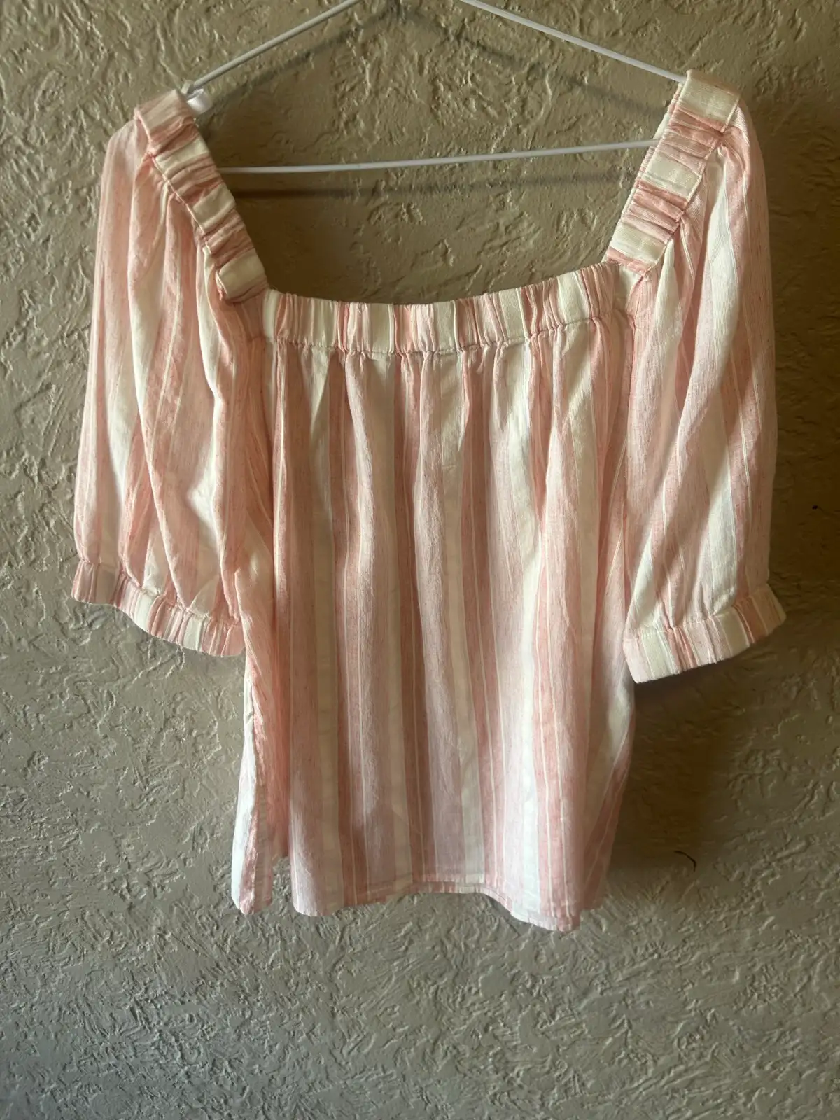 Target women’s pink/white striped blouse – photo 4