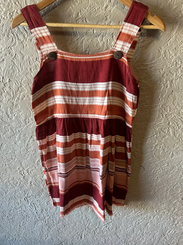 Ghanda red/orange/white striped sundress
