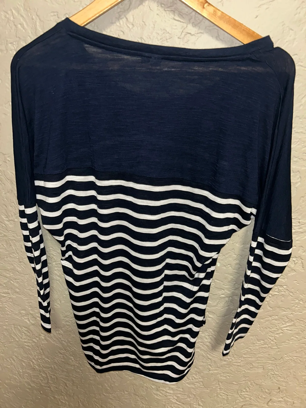 Cotton on navy/white striped long sleeve top — photo 3
