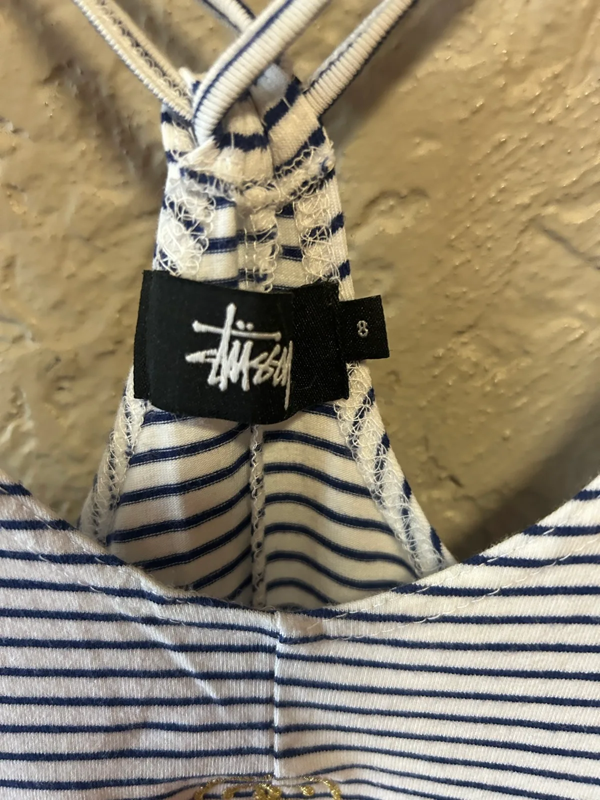 Stussy navy/white striped playsuit – photo 3