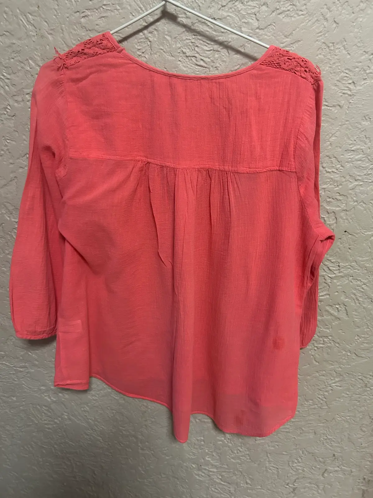 Target coral lace panel blouse – photo 4