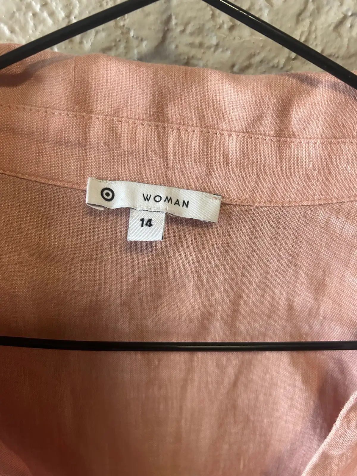 Target pink linen collared shirt – photo 3