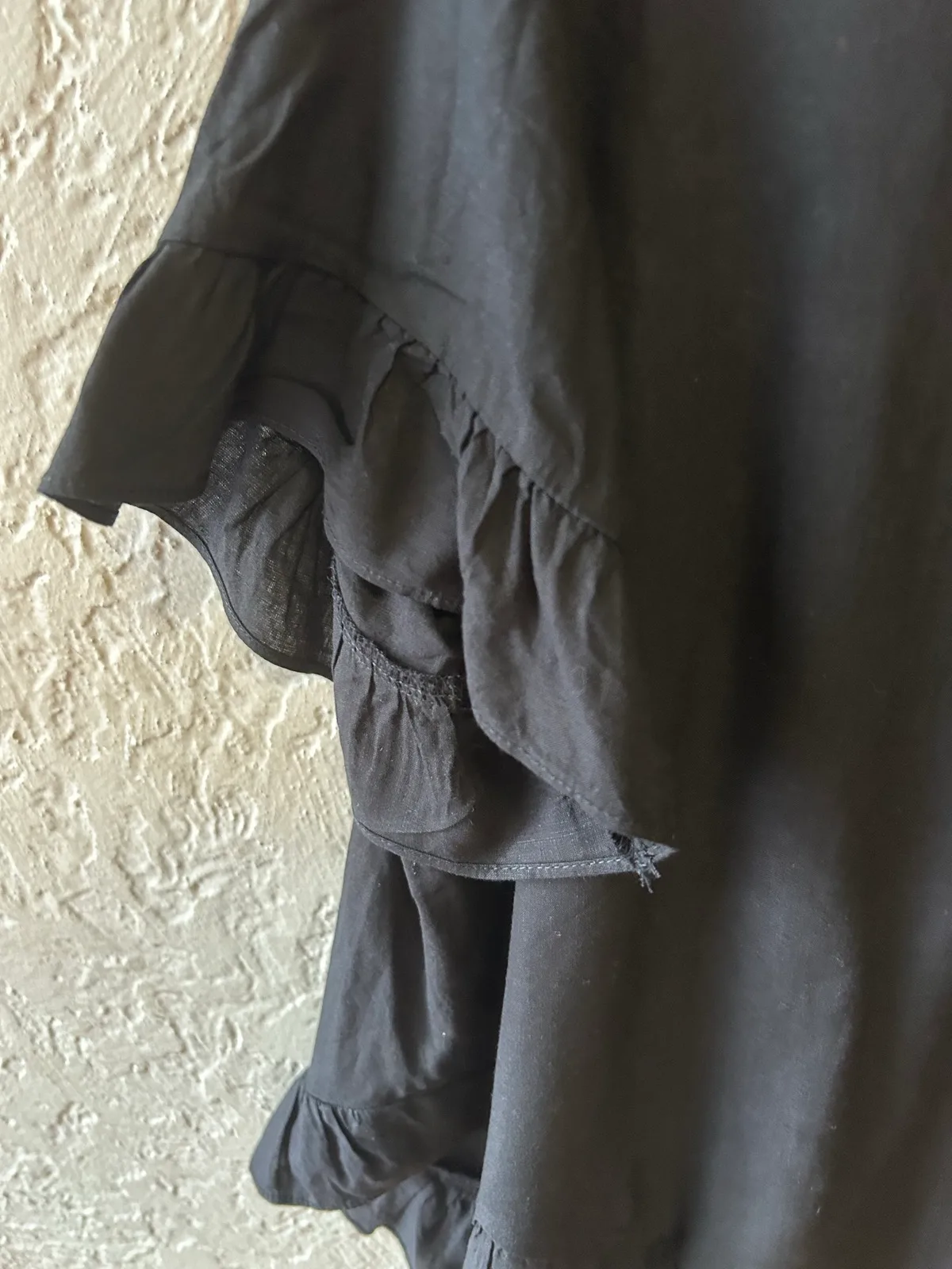 Caroline Morgan black ruffled blouse – photo 2