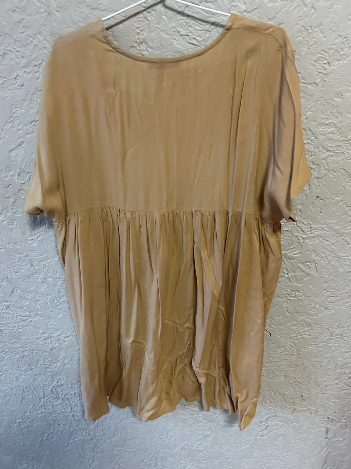 Boohoo tan tunic/dress with button detail — photo 4