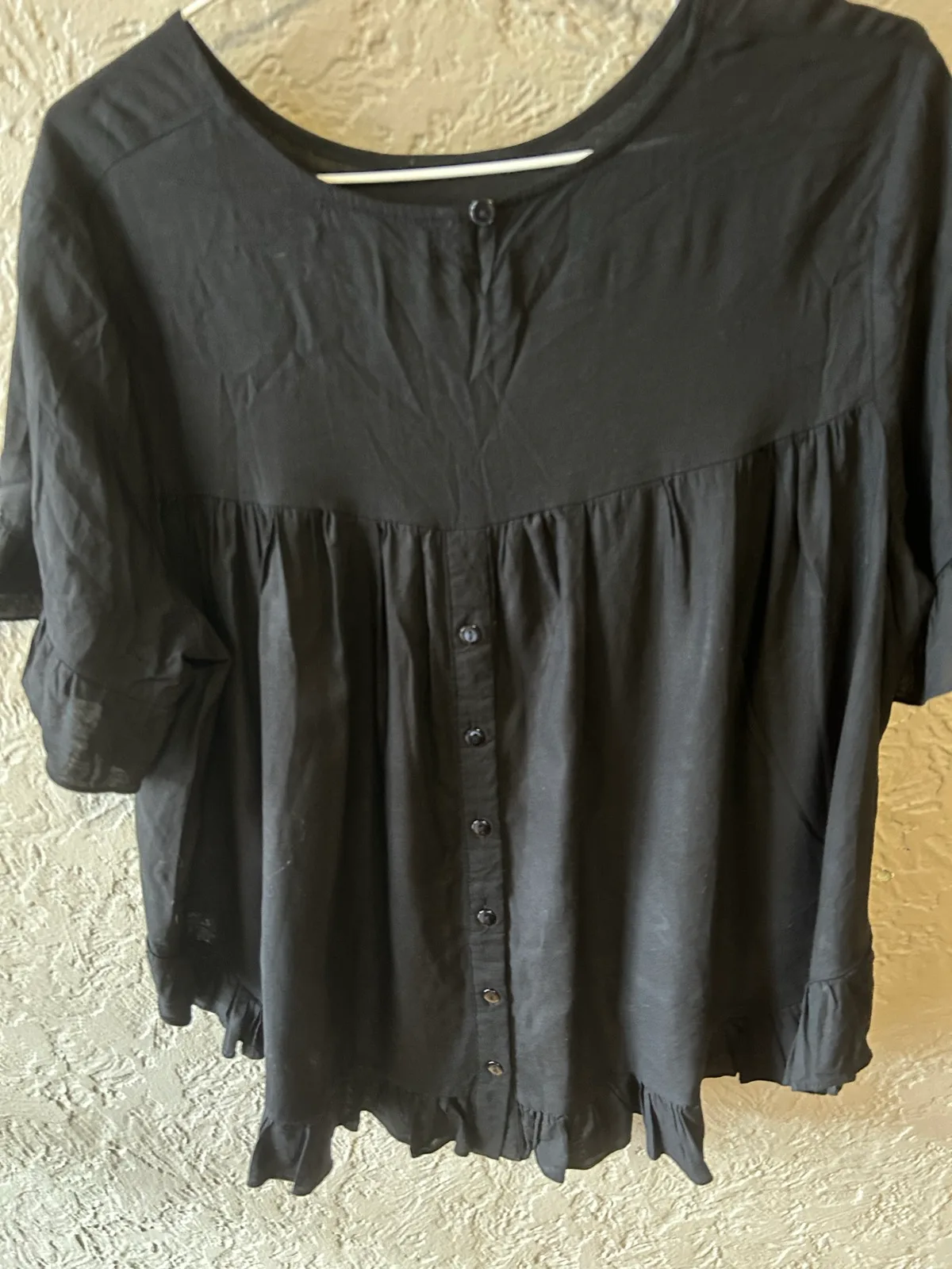 Caroline Morgan black ruffled blouse – photo 5