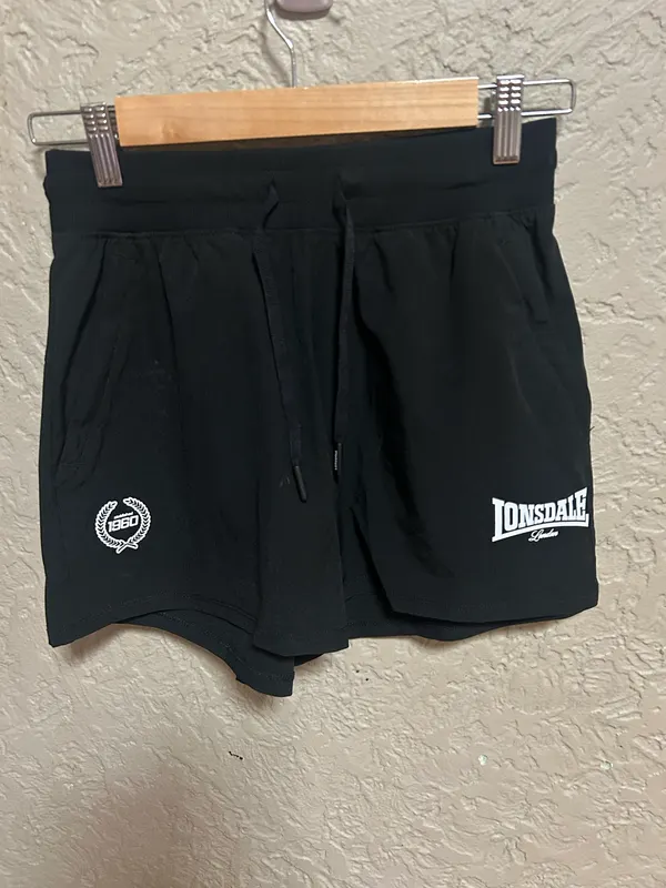 Lonsdale black training shorts