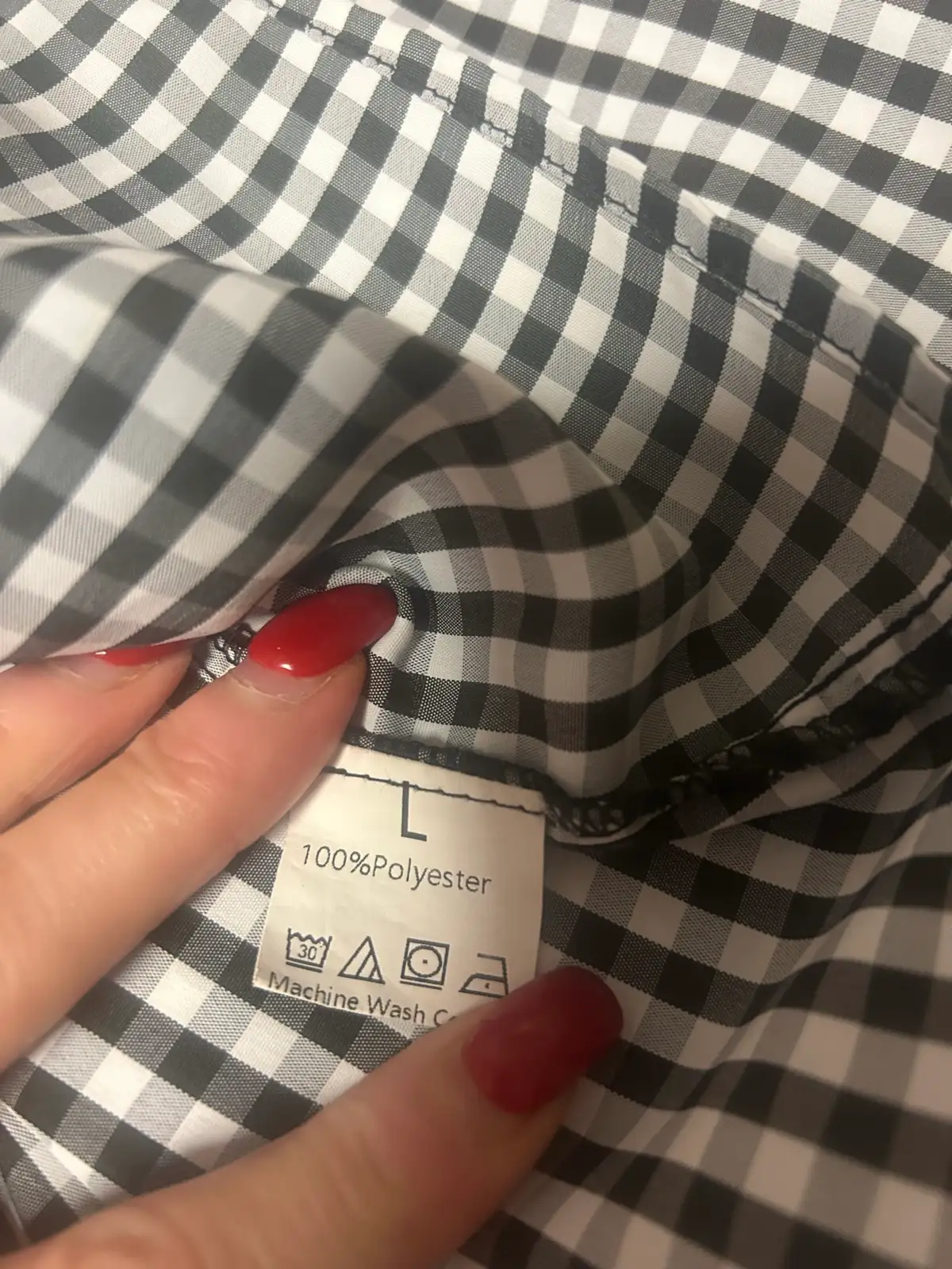 White/black gingham peplum top – photo 5