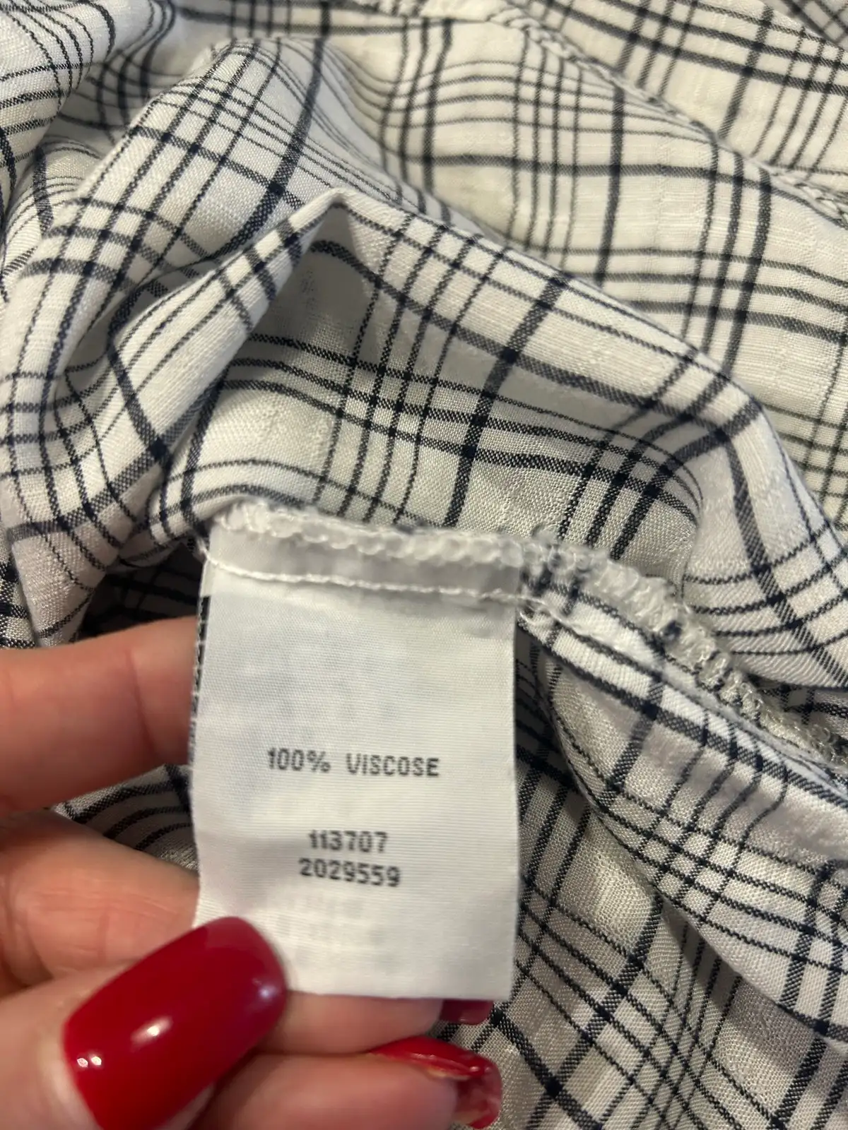 Rivers black/white check long sleeve blouse – photo 6